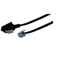 Schwaiger 6.0m RJ-11 - TAE-N 6 m Negro