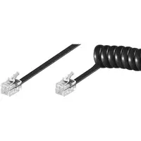 Goobay 68002 cable telefónico 4 m Negro