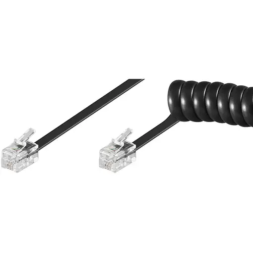 Goobay 68002 cable telefónico 4 m Negro
