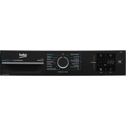Beko b300 BM3WFU3721W lavadora Carga frontal 7 kg 1200 RPM Negro, Blanco