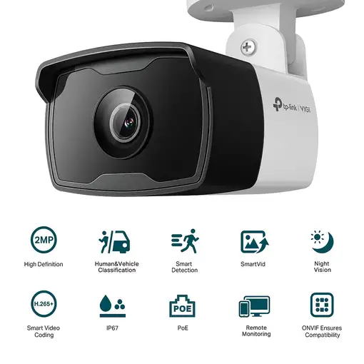 TP-Link VIGI C320I Bombilla Cámara de seguridad IP Exterior 1920 x 1080 Pixeles Te