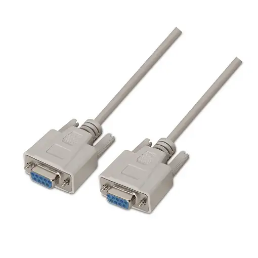 AISENS A112-0067 cable de serie Beige 1,8 m DB9