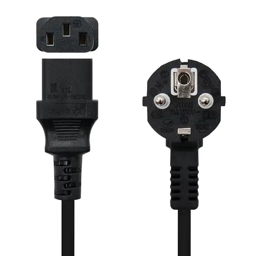 Nanocable 10.22.0103 cable de transmisión Negro 3 m C13 acoplador CEE7/7