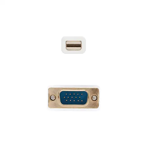 Nanocable Cable conversor Mini DP a VGA, Mini DP/M - VGA/M, Blanco, 5.0 M