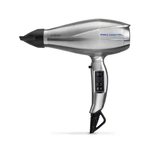 BaByliss Pro Digital secador 2200 W Gris, Plata