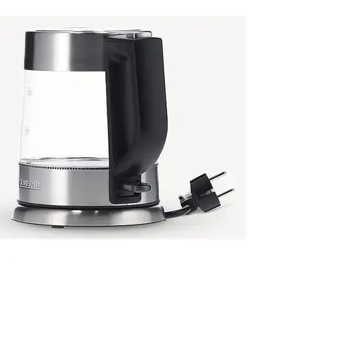 Severin WK 3468 tetera eléctrica 1 L 2200 W Negro, Acero inoxidable, Transparente